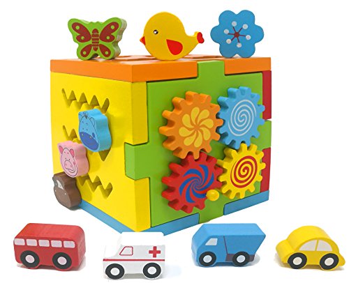 Onshine Baby Intelligence Box First Learning Blocks Shape Sorters Puzzle Game Colorful Educational Wooden Toys for Toddler