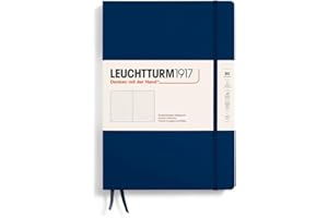 LEUCHTTURM1917 - Notebook Hardcover Composition B5-219 Numbered Pages for Writing and Journaling (Navy, Dotted)