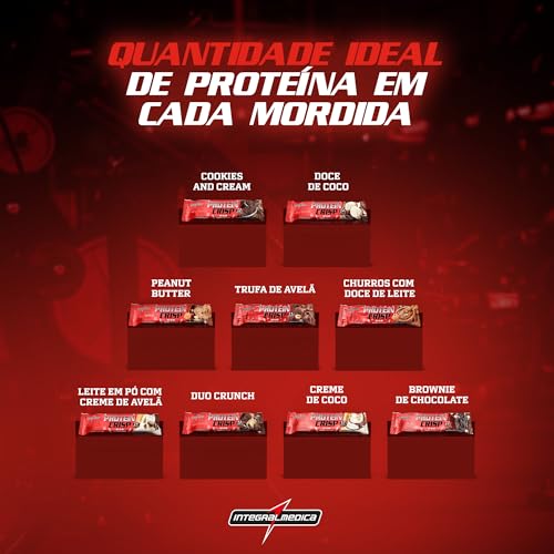 Integralmédica - Barra de Proteína Whey Protein Crisp Bar Peanut Butter - Snack Proteíco - Pré e Pós-Treino - Display com 12 Unidades