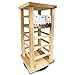 Ikee Design Natural Wood Rotating Jewelry Tower, Earring and Earring Card Storage Display Holder Stand for Store, Showcase, Tradeshow and Home, 7