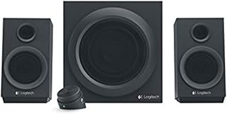 Logitech Z333 2.1 Lautsprecher-System mit Subwoofer, Satter Bass, 80 Watt Spitzenleistung, 3,5 mm & Cinch-Eingänge, Multi Device, Steuergerät, EU Stecker, PC/PS4/Xbox/TV/Smartphone/Tablet - schwarz