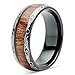 100S JEWELRY Tungsten Rings For Men Wedding Band Koa Wood Inlaid Dome Edge Comfort Fit Size 6-16