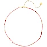 Pura Vida Necklace Gold Heart Eyes Choker Necklace for Women, 14-Inch String