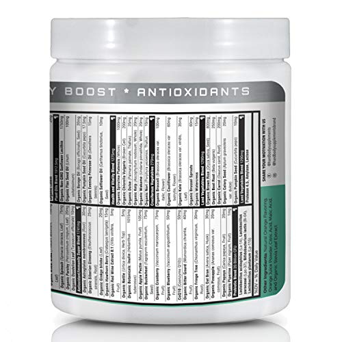 Generation Greens Powder | Organic Superfood Powder with 60 Powerful Ingredients | Chlorella, Spirulina, Wheat Grass and CoQ10 Included | 15 Servings, Orange - Thumbnail 2