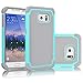 Tekcoo for Galaxy S6 Case, [Tmajor Series] [Turquoise/Grey] Shock Absorbing Hybrid Rubber Plastic Impact Defender Rugged Slim Hard Case Cover Shell for Samsung Galaxy S6 S VI G9200 GS6 All Carriers