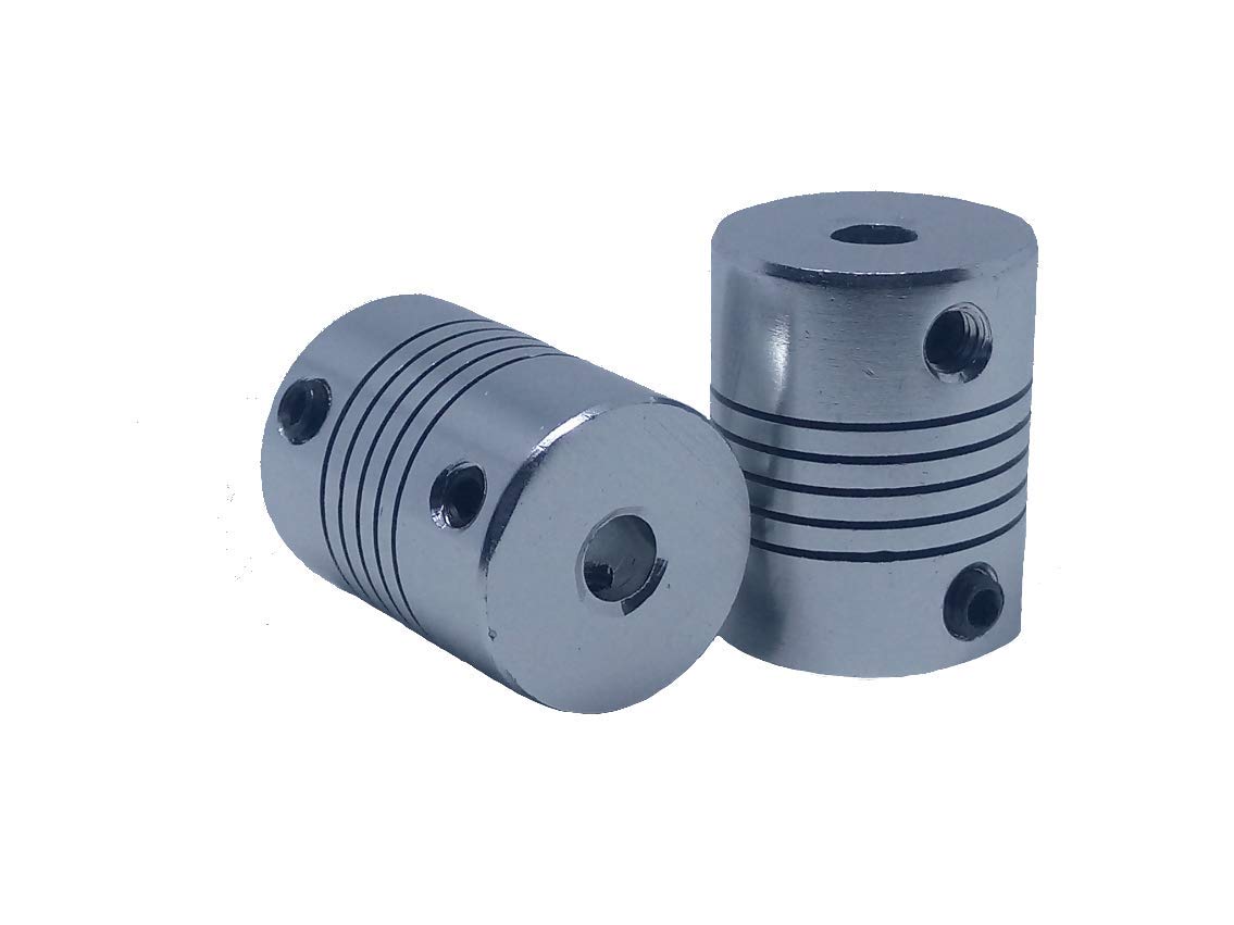 2 x flexible shaft coupling depending on your choice, 4mm x 4mm - 2 pieces, 1