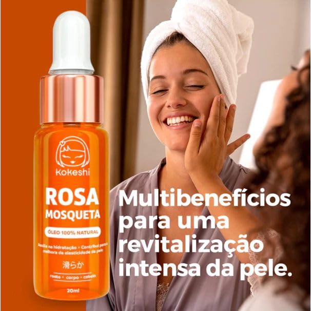 Kit Renovadores Kokeshi Pele Porcelana Óleo de Rosa Mosqueta para o rosto