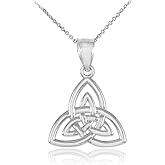 Trinity Jewelry 925 Sterling Silver Celtic Knot Charm Triquetra Pendant Necklace