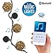 Innovative Technology BRT-100-BX-20 Bright Tunes Decorative String Lights with Bluetooth Speakers Decorative Rattan Globes with LED Lights Black Cord