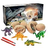 Dinosaur Toys, Dino Egg Dig Kit Kids Gifts - Break Open 12 Unique Dinosaur Eggs and Discover 12 Cute Dinosaurs - Easter Archaeology Science STEM Toys Technology Gifts for Boys Girls Toys