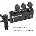 Eletrand USB Car Charger 12V/24V Multi-Function Car Power Adapter with 4 USB Ports 6A + 3-Socket Cigarette Lighter Splitter for Mobile Phones, Tablets, GPS etc｜Built-in Power Switch primary
