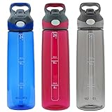 Contigo Autospout Addison Water Bottle, 24oz - Monaco, Sangria & Smoke (3 Pack)