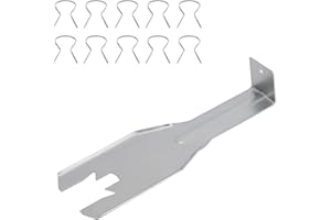 Window Crank Removal Tool with 10pcs Retainer Clips, Universal Window Handle Crank Disassemble Tool Metal Automotive Interior