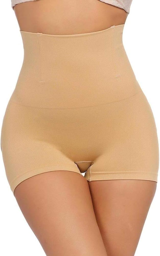 YZLOXL Womens Tummy Control Seamless Butt Lifter Body Shaper Panties Enhancer Boy Shorts Underwear(Beige,3XL/4XL)