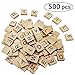 QPEY 500PCS Scrabble Letters for Crafts,Wood Scrabble Tiles - DIY Wood Gift Decoration - A-Z Capital Letters for Crafts, Pendants, Spelling