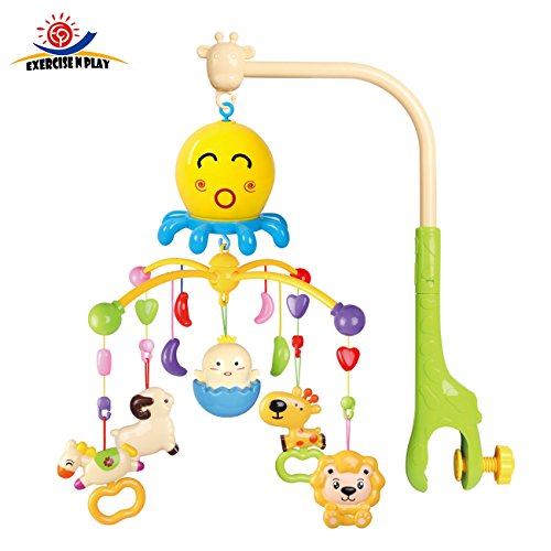 image for EXERCISE N PLAY Dreamful Bed Ring, Musical Crib Musical Mobile Bed Bel