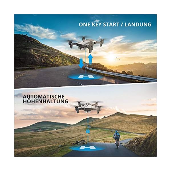 DEERC D20 Drohne mit Kamera HD 720P für Kinder,Faltbar RC Mini Quadcopter mit FPV WiFi Live Übertragung,2 Akku lange… – Bild 7