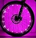 Bike Wheel Lights 20 LED Colorful Light Strip, Ultra Bright AIKATE Cycling Safety Light Strings for Bicycle Spokes or Rim, Cool Bike Tire Accessory (Pink)