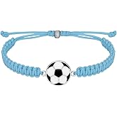 Soccer Bracelet, Soccer Jewelry, Adjustable Unisex Soccer Paracord Bracelets - Soccer Gift