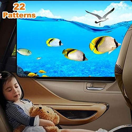 LIFONDER Magnetic Universal Fit Car Rear Side Window Baby Sun Shade (2 Pack) | Protects Your Baby and Older Kids from the Sun, Fits All (99%) Cars! Most SUVs!