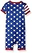 The Children's Place Baby Girls' Short Sleeve One-Piece Pajamas, Galaxy Navy 61928, 6-9 Months