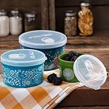 The Pioneer Woman Round Food Storage with Vent Container Set, Set of 3 in Country Garden