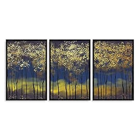 Framed Abstract Landscape Home Artwork for Living Room...