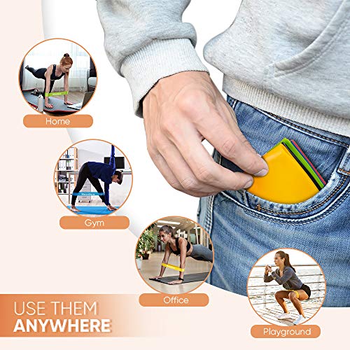 Newdora-Widerstandsbaender-5-Sets-Widerstandsstufen-Uebungsbaender-super-glatte-hautfreundliche-reine-Naturlatex-Workout-Loop-Baender-fuer-Home-Fitness-Krafttraining-Pilates-Yoga-Reha