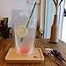 Tomnk 50pcs Clear Drink Pouches Bags Smoothie Bags Reclosable Zipper Heavy Duty Hand-held Translucent Stand-up Plastic Pouches Bags Drinking Bags 2.4 Inches Bottom Gusset with 50pcs Straws