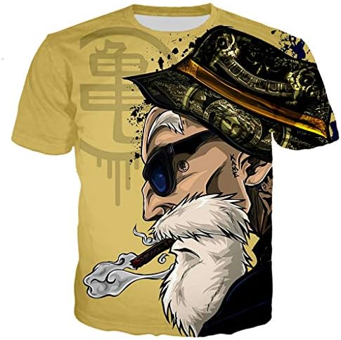 YX GIRL Dragon Ball Digital Print Crew Neck Pullover Sweater Sweatshirts Men/Women