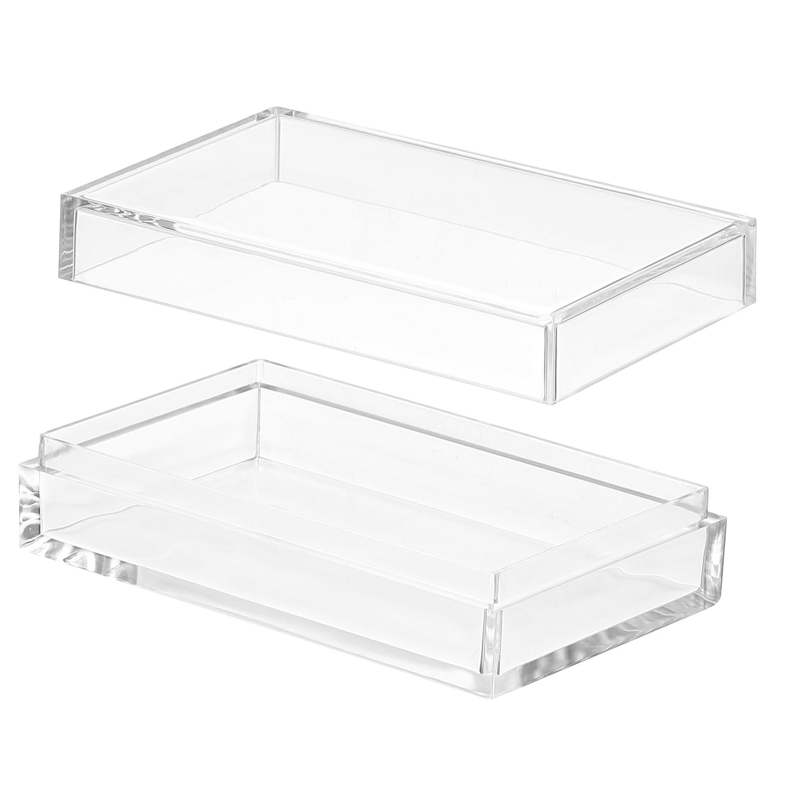 Photo 1 of PATIKIL Acrylic Box with Lid 3.94" x 2.36" x 1.18", Clear Acrylic Display Boxes Plastic Square Cube Containers Storage Organizer for Candy Tiny Jewelry Artwork Display