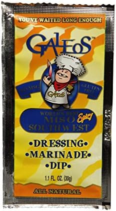 Galeos All Natural Miso Southwest Dressing, 1.1 Oz (Pack of 25) Pouch