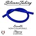 LeLuv Silicone Hose and Male Fitting for Vacuum Pumps Premium Non-Collapsible Slippery 1/4 inch Inside Diameter x 24 inch Length Royal Blue