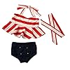 Baby-Girl-Bikini-SetElaco-Kids-Stripe-TopBriefsHeadband-3PCS-Set-Swimsuit