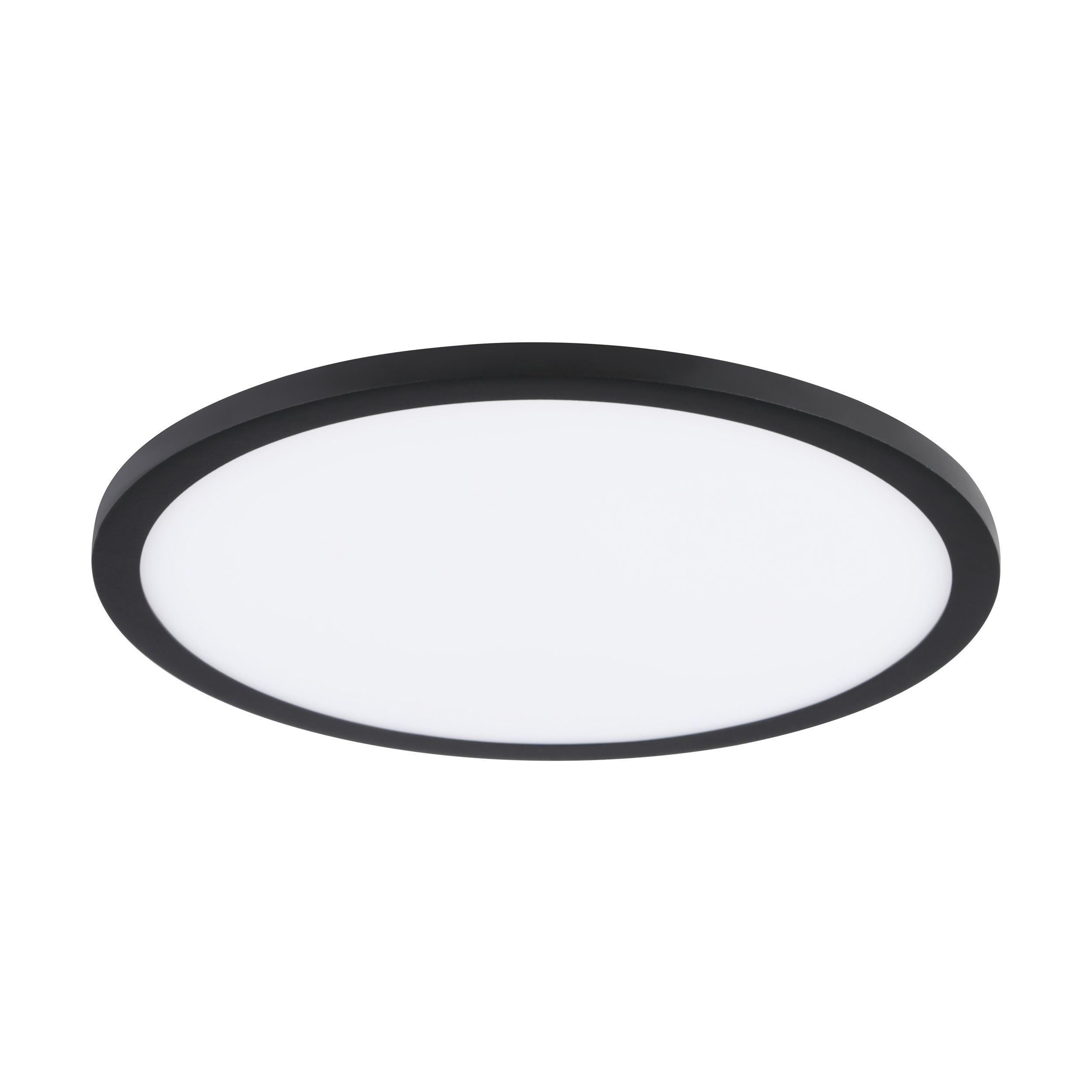 Eglo Recessed spot Light for Ceiling Fueva Flex, Ø 8.9 inches, alumimium LED Downlight with a Plastic Luminous Surface, Flat Spotlight in Black, Shallow Installation Depth 1 inch, Neutral White