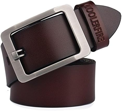 Also Easy leather belt designer belts men luxury strap male belts for men fashion vintage pin buckle for jeans HQ022coffee 135cm