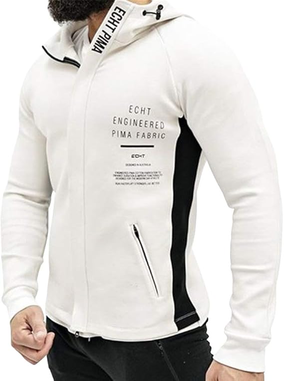 Amazon Anmurトレーニング パーカー メンズ ジム ウェア ジップアップ パーカ トレーナーパーカー スウェットシャツ ホワイトグレーl トレーナー パーカー 通販