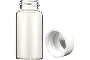 LanJing 366228204 Borosilicate Glass 20mL Liquid Scintillation Vial with 22-400 Polypropylene Cap Pulp-Backed Foil Liner, Cas