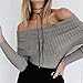 Elevin(TM)Women Sexy Short Top Tight Knitting Sweater Off-Shoulder Strapless T-shirt