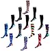 Compression Socks (1 pair) for Men & Women by INFINITY - Boost Athletic Stamina & Recovery (Spectrum, L/XL)
