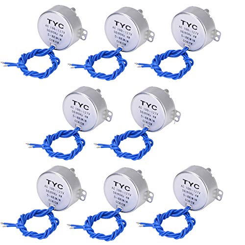 Electric Synchron Motor Synchronous Synchron Motor turntable Motor Cup Turner Motor 110V 100-127VAC 50/60 Hz 4W 5-6RPM/MIN CCW/CW Direction for Hand-Made,School Project,Model or Guide (8PCS/5-6RPM) - Thumbnail 7