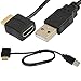 Convertor + USB 2.0 Male Charger Cable Splitter Adapter 50cm HDMI Male To Female
