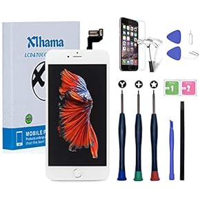 Xlhama New Display LCD Touch Screen Compatibile per iPhone 8 Vetro Schermo Bianca con Kit Smontaggio trasformazione Strumenti Lastra Adesivo Impermeabile Pre Tagliato di Vetro Temperato Adesivoc - immagine 3