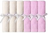 Soft Organic Washcloth Towels for Baby COMBABY 100% Natural Bamboo Bath Washcloths,Perfect for Sensitive Baby Skin, 6 Pack 10