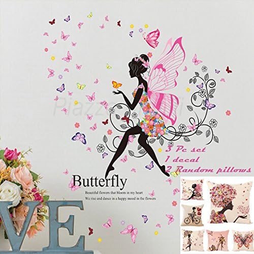 3 pc set, 1 Wall Decal + 2 Random matching Pilow Cases by Piazza Amalfi