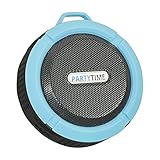 PartyTime Splash Beats Waterproof Speaker for the Shower and Outdoor Events with Clear 5-Watt Speaker Sound, Built-In Mic for Hands-Free Speakerphone, and Bluetooth Speaker Connection