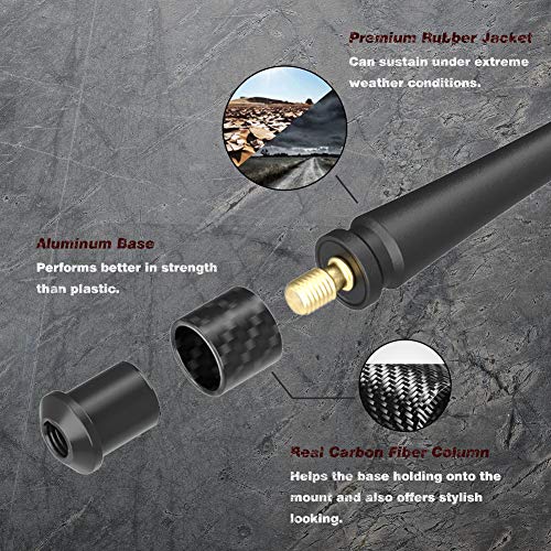 Rydonair Short Antenna Compatible with Ford F150 2009-2026 | 7 inches Rubber Antenna Replacement | Designed for Optimized FM/AM Reception