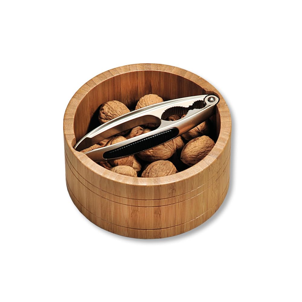 Kesper Round Nut Bowl, Bamboo, Brown, 17 cm