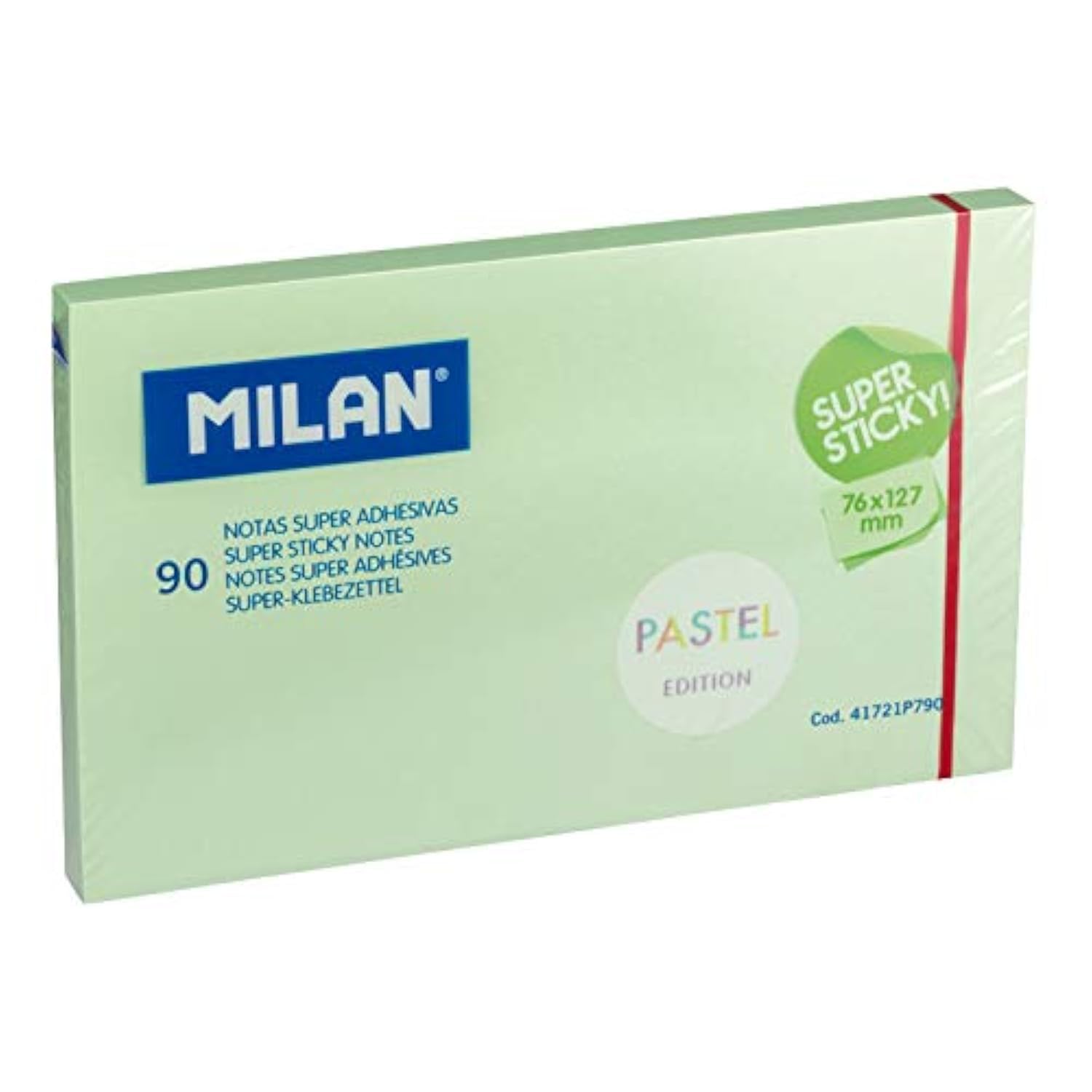 Pad 90 Sheets Super Sticky Green Pastel 76 x 127 mm New