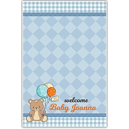 Amazon Com Teddy Bear With Balloons Baby Shower Guestbook Poster